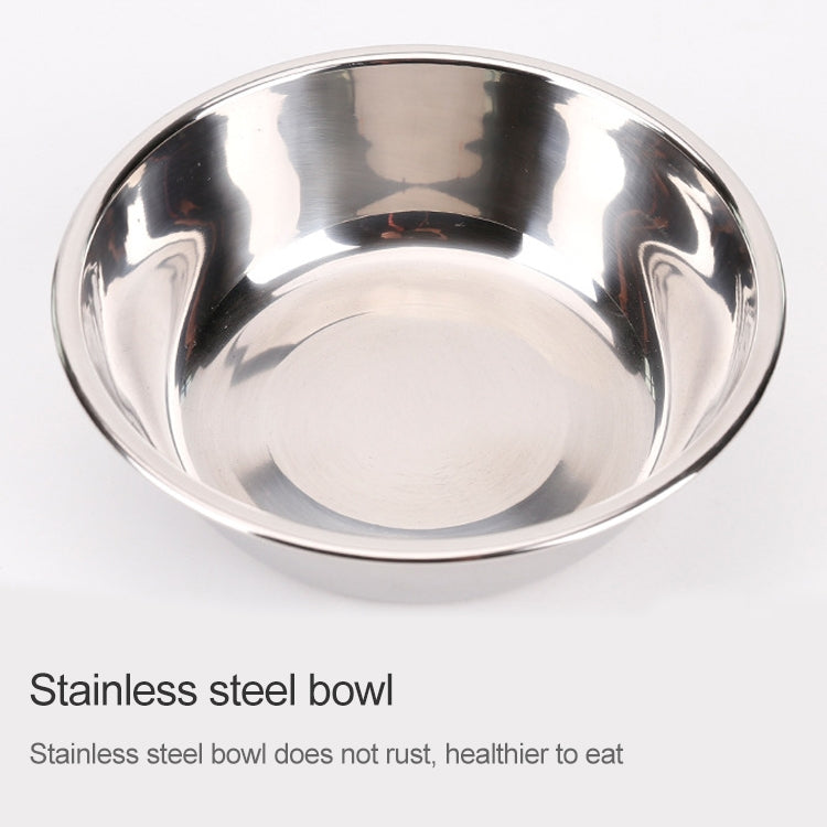 Slow Food Anti-choke Stainless Steel Double Bowl Pet Non-slip Cat Food Bowl