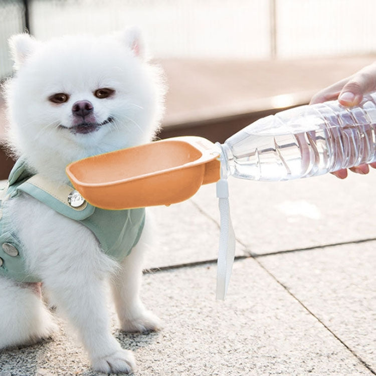 Pet Square Bowl Drinking Head Cat Portable Accompanying Cup Dog Drinking Fountain