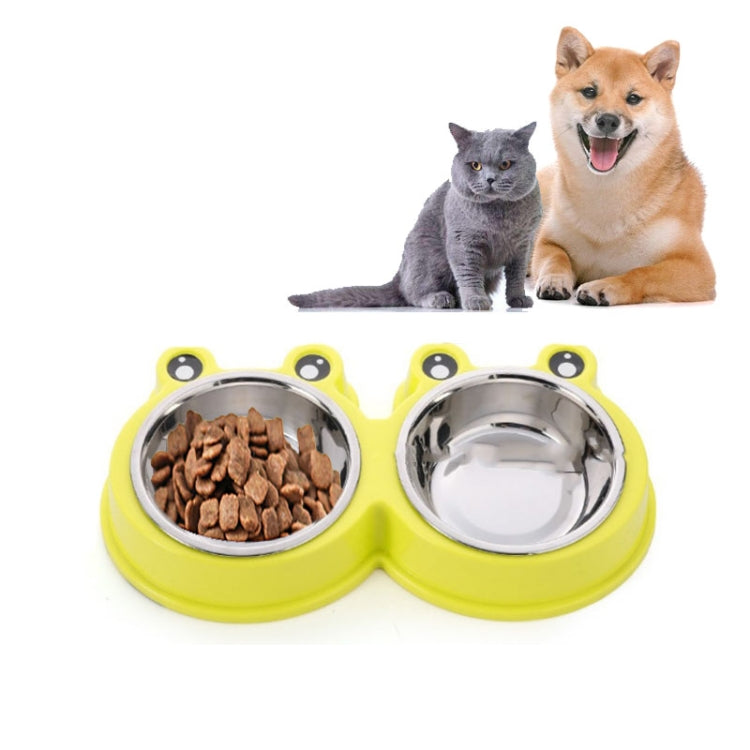 Stainless Steel Dog and Cat Double Bowl Pet Supplies