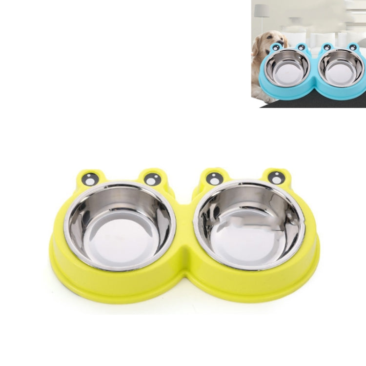Stainless Steel Dog and Cat Double Bowl Pet Supplies