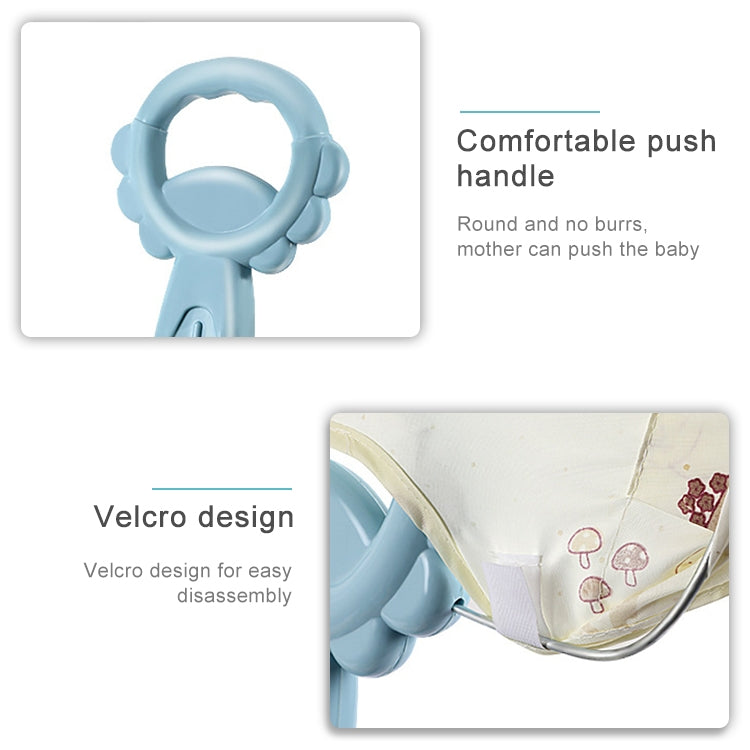 Baby Walker Anti-O-leg Multi-function Anti-rollover Trolley, Style:With Awning, Specifications:Regular Version(Pink)