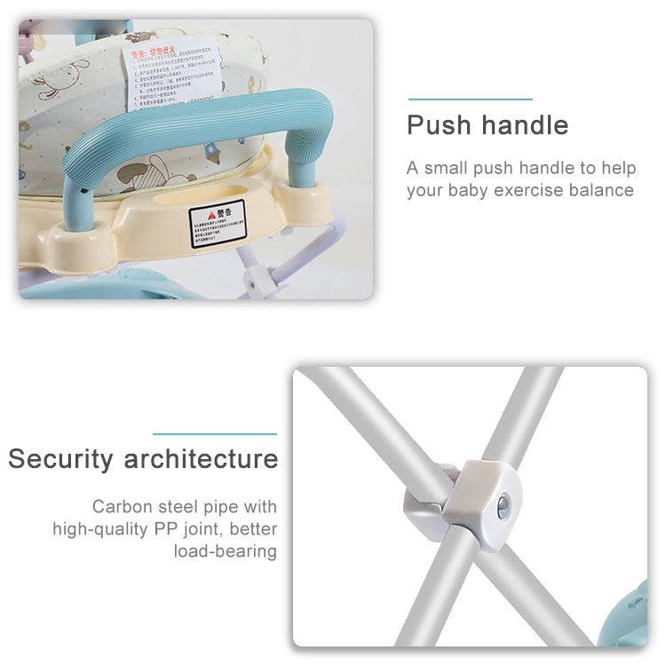 Baby Walker Anti-O-leg Multi-function Anti-rollover Trolley, Style:Without Awning, Specifications:Regular Version