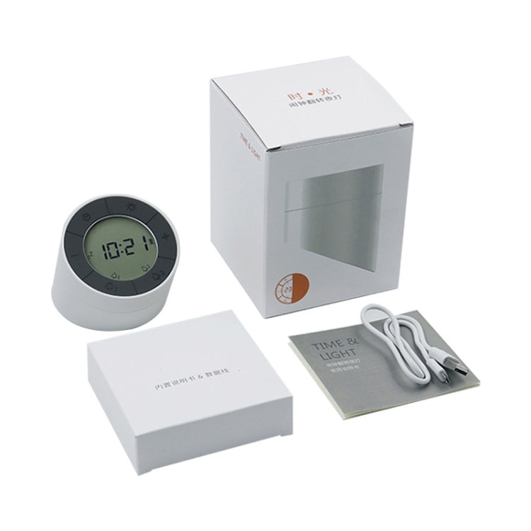 Simple Home Creative Multi-function Charging Stepless Dimming Alarm Clock Night Light