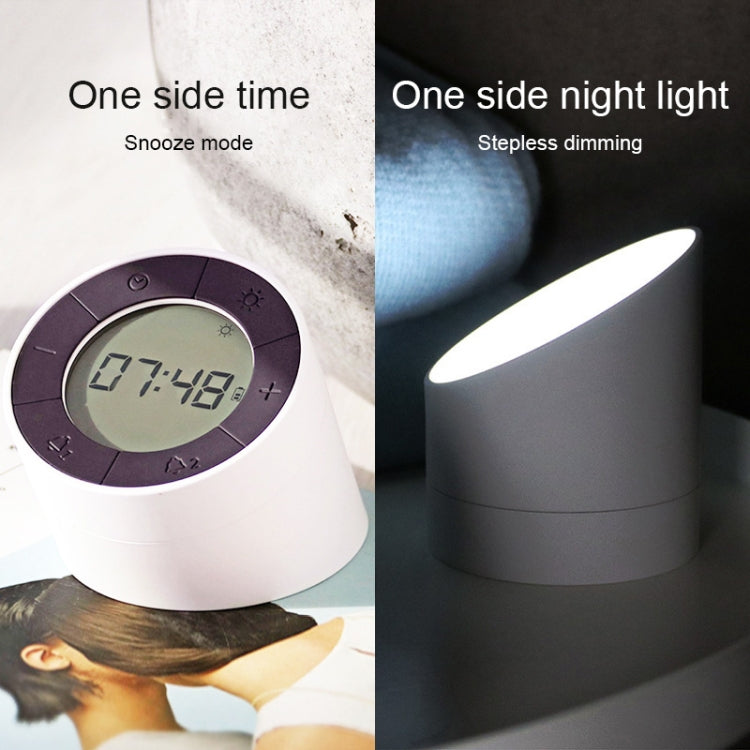 Simple Home Creative Multi-function Charging Stepless Dimming Alarm Clock Night Light