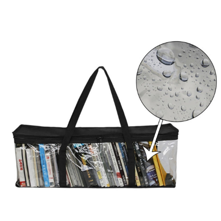 Large Capacity PVC Disc Book Storage Bag Book Hand Carry Storage Bag