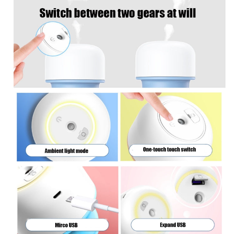 Ice Cream Foldable USB Night Light Mini Car Nano Spray Air Humidifier