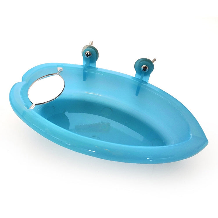 Parrot Round Bath Basin Shower Bathtub Kit Bird Bathtub Bathing Supplies, Style:With mirror