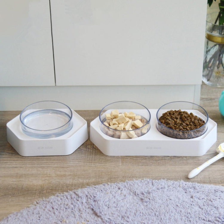 Pet Inclined Mouth Anti-tipping Dog and Cat Plastic Bowl Water Dispenser, Style:Single Bowl