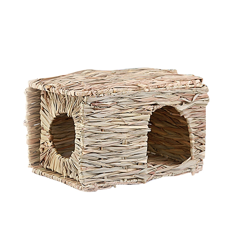 Folding Hut Rabbit Chinchilla Hamster Hedgehog Guinea Pig Handmade Straw Supplies