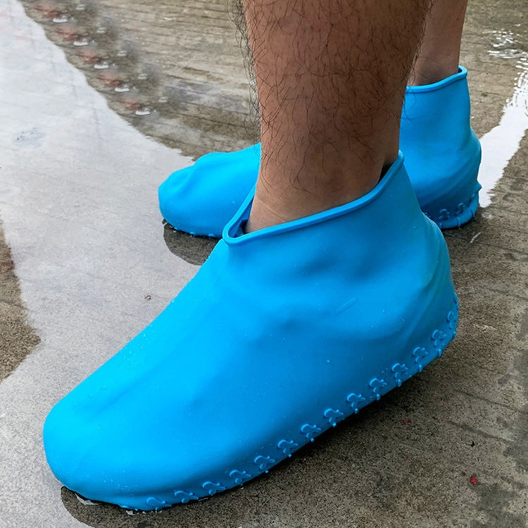 Thicken Portable Creative Outdoor Adult Non-slip Waterproof Silicone Shoe Cover, Size:S(Black)