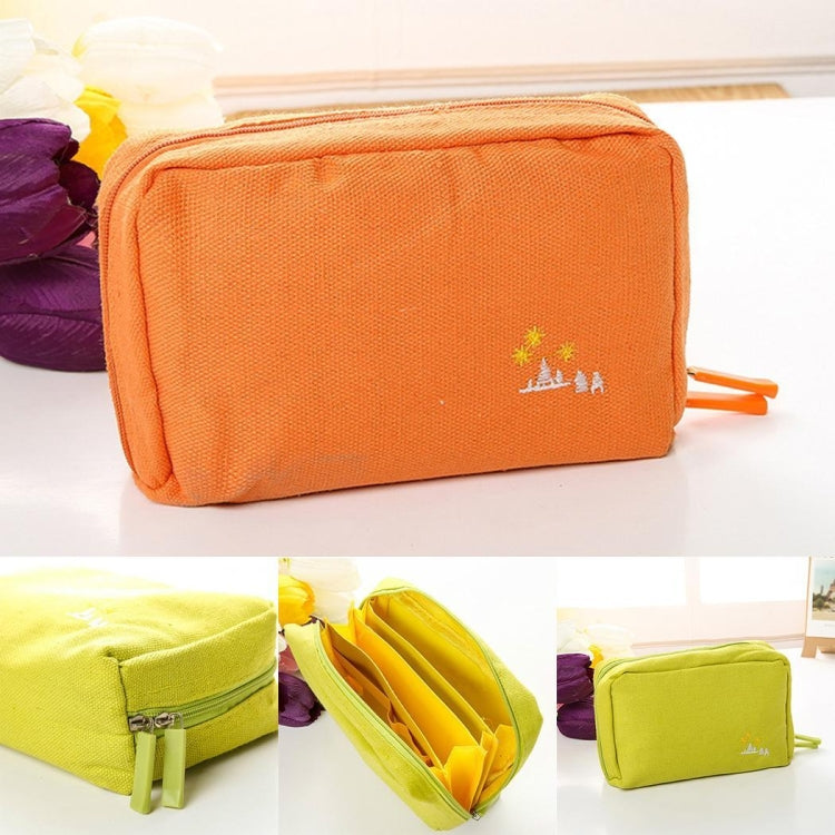 Casual Multifunctional Print Zipper Closure Square Cosmetic Bag(Green)