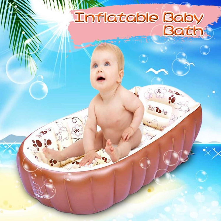Portable InflatableHeat Retaining PVC Baby Bath Tub Washbowl Tub Home Bathroom, Type:Bathtub + 10 marine balls