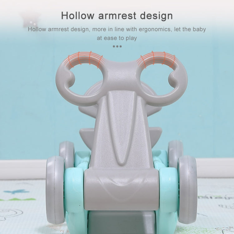 Children Rocking Horse Yo Car Combination Plastic Rocking Cradles Baby Home Scooter Walker