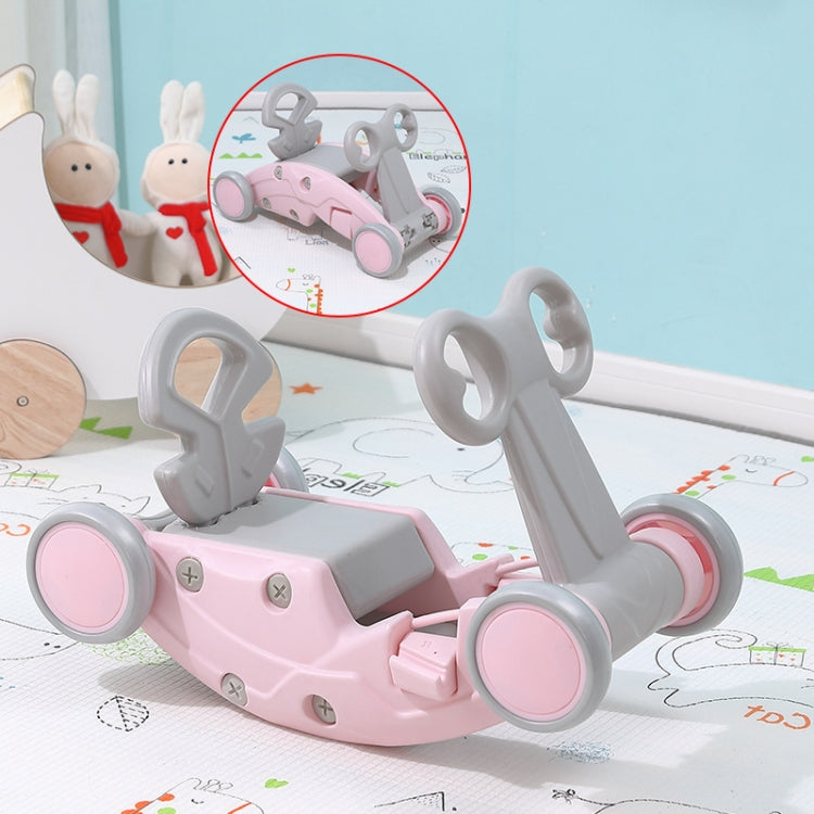 Children Rocking Horse Yo Car Combination Plastic Rocking Cradles Baby Home Scooter Walker