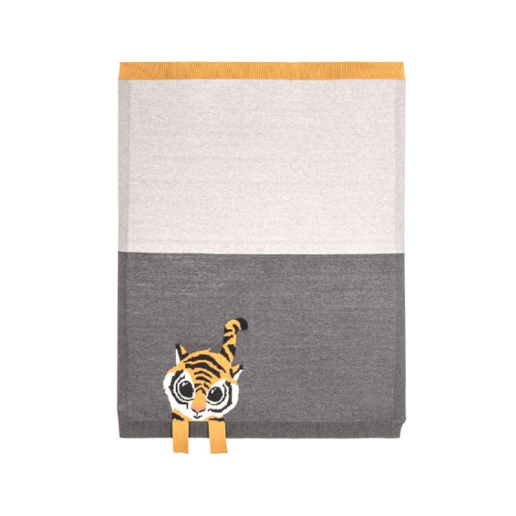 Children Cartoon Tiger Knitted Blanket