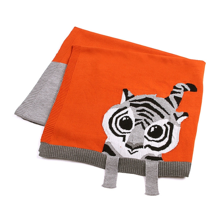 Children Cartoon Tiger Knitted Blanket