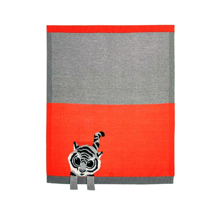 Children Cartoon Tiger Knitted Blanket