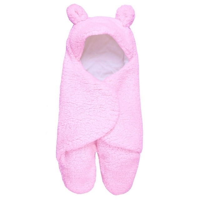 Baby Sleeping Bag Newborn Leg Warmer Plus Velvet Quilt, Size: 40cm x 62cm