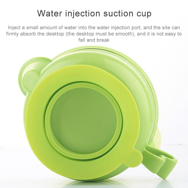 Children Stainless Steel Water Suction Cup Bowl(Orange)