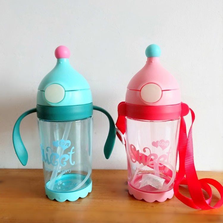 Baby Rope Learning Cup Resistant To Fall Leak-Proof With Straw