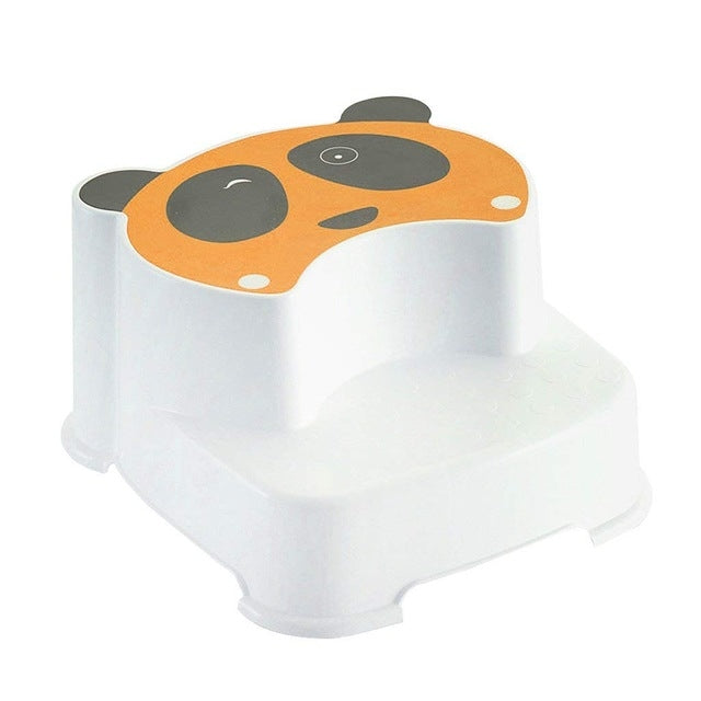 Cute Non Slip Baby Step Stool Double Step Seat Footstools Toddler Children Kindergarten Bathroom Toilet Training Stool
