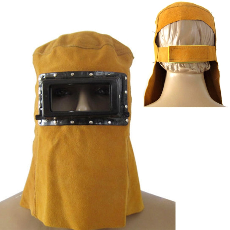 Lightweight Cowhide Electric Welding Protective Mask Work Helmet Full Protective Cap