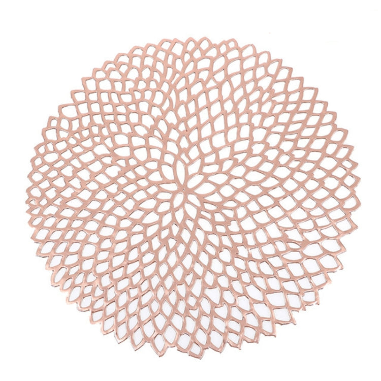 2 PCS Table Bowl Mats Home Decor Placemat For Dining Table PVC Plastic Hollow Insulation Round Baroque Mediterranean Coaster Pads