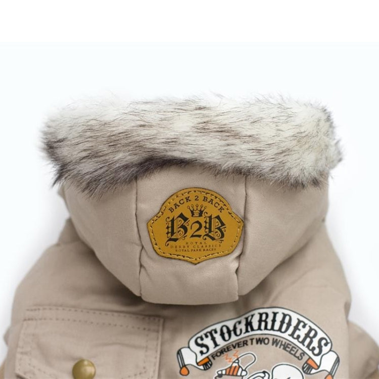 Pet Dog Clothes Winter Warm Dog Cotton Coat, Size:M