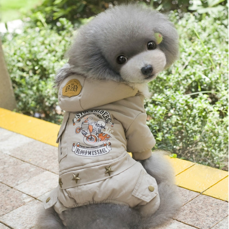 Pet Dog Clothes Winter Warm Dog Cotton Coat, Size:M