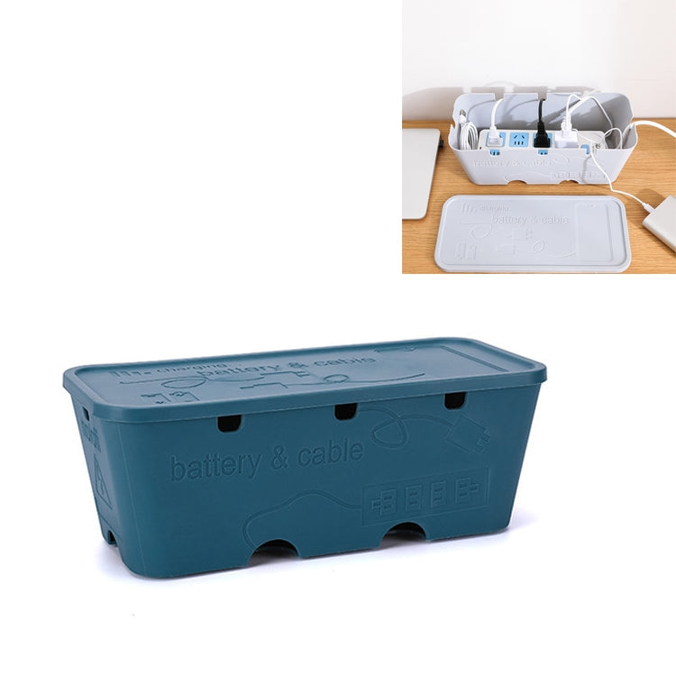 2 PCS Desktop Socket Power Data Cable Finishing Set Storage Box