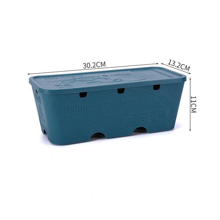 2 PCS Desktop Socket Power Data Cable Finishing Set Storage Box