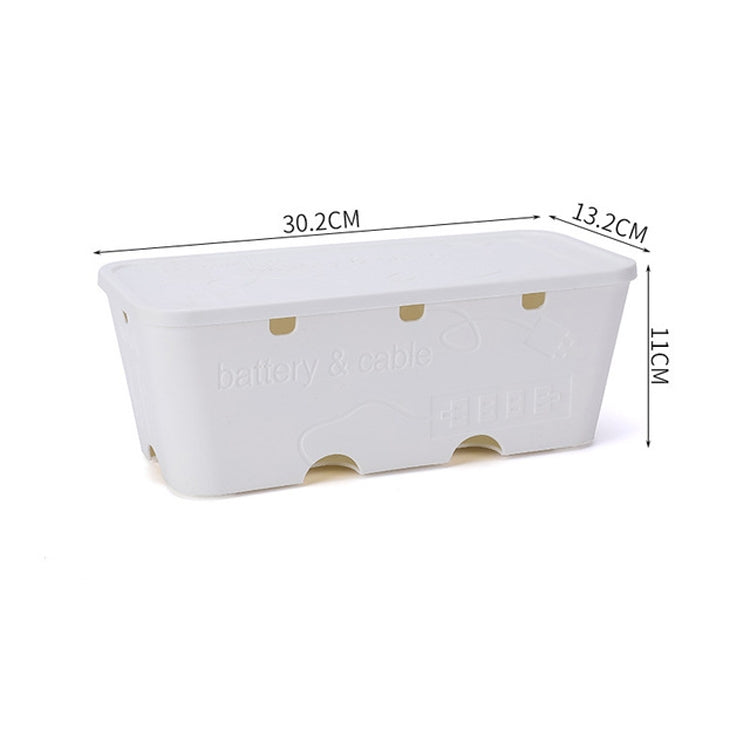 2 PCS Desktop Socket Power Data Cable Finishing Set Storage Box