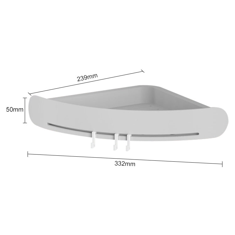 Bathroom Bath Rack Wall-mounted Punch-free Triangle Plastic Storage Basket