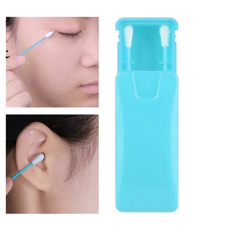 2 in 1 Ear Cleaning Cosmetic Silicone Buds Double-headed Recycling Cleaning Makeup Swabs Sticks