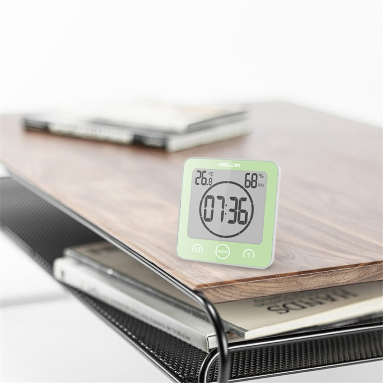 LCD Digital Waterproof Water Splashes Bathroom Wall Clock Shower Clocks Timer Temperature Humidity Kitchen Wash Room Timers