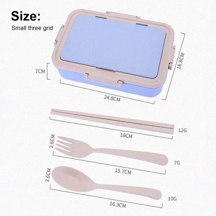 Portable Weat Straw Lunch Boxes Bento Box With Compartments Tableware