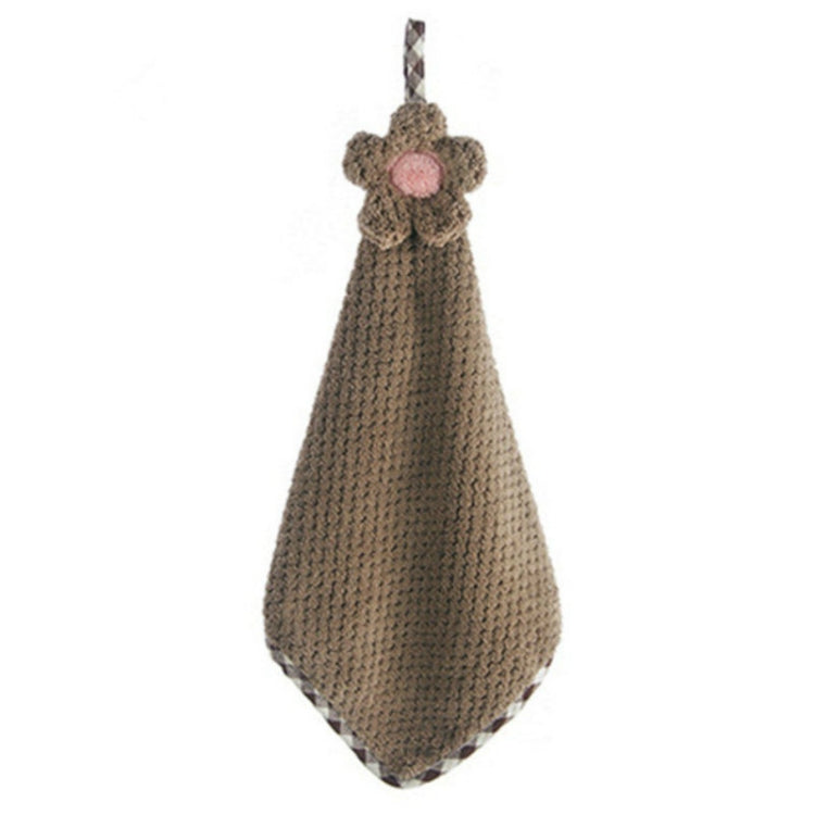 Coral Velvet Flower Hand Towels Cleaning Cloth Absorbent Dishcloth