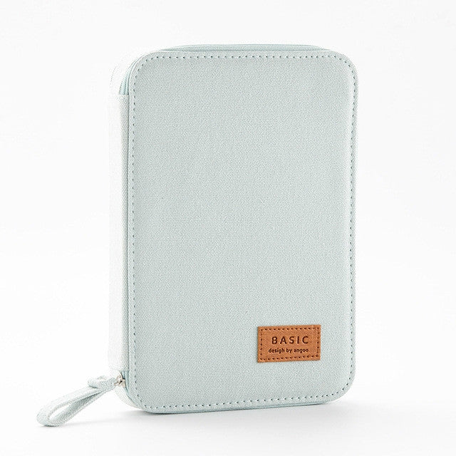 Creative Pencil Case Canvas Zipper Large Capacity Cute Pencil Box Portable Storage Bag School Stationery