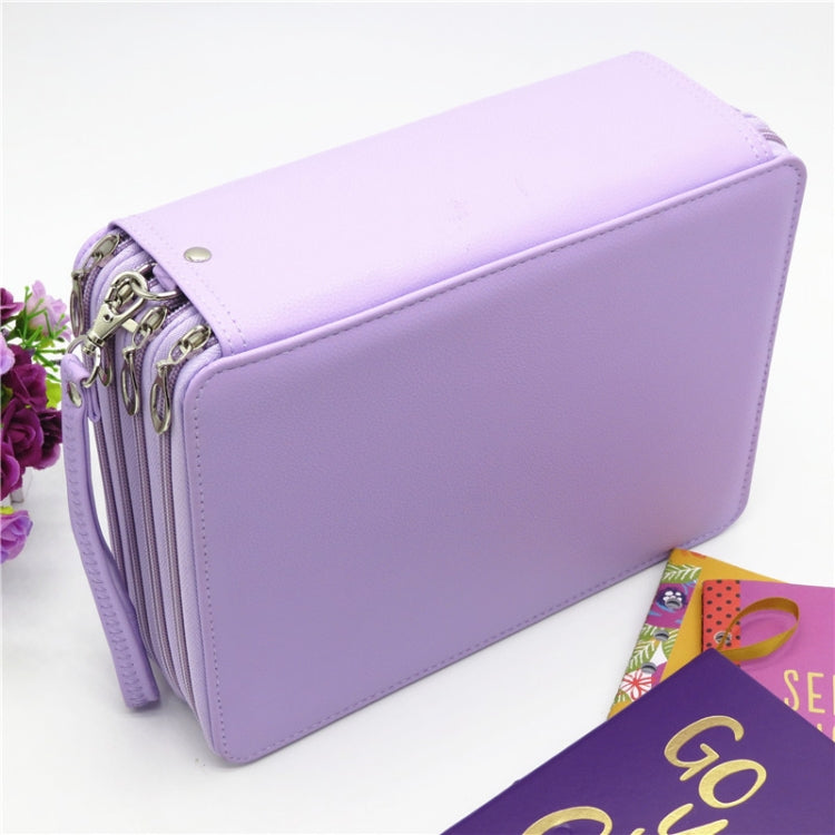 PU Leather School Pencil Case 184 Holes Large Capacity Colored Pencil Bag Box Multi-functional Pencilcase Art Supplies Gift Without Pen