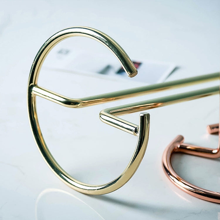 QH161 Creative Wrought Iron Dining Table Roll Holder Free Punching Vertical Paper Towel Storage Rack