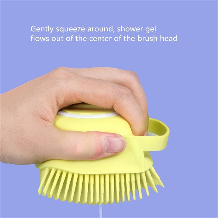 Pet Bath Massage Brush Dog Rub Bath Gloves with Brush(Random Color Delivery)