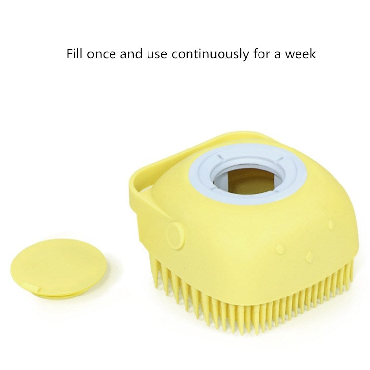 Pet Bath Massage Brush Dog Rub Bath Gloves with Brush(Random Color Delivery)