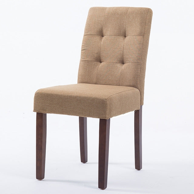 Dining Chair Solid Wood Dining Chairs Coffee Restaurant Hotel Chair Fabric Simple Modern Home Desk Stool