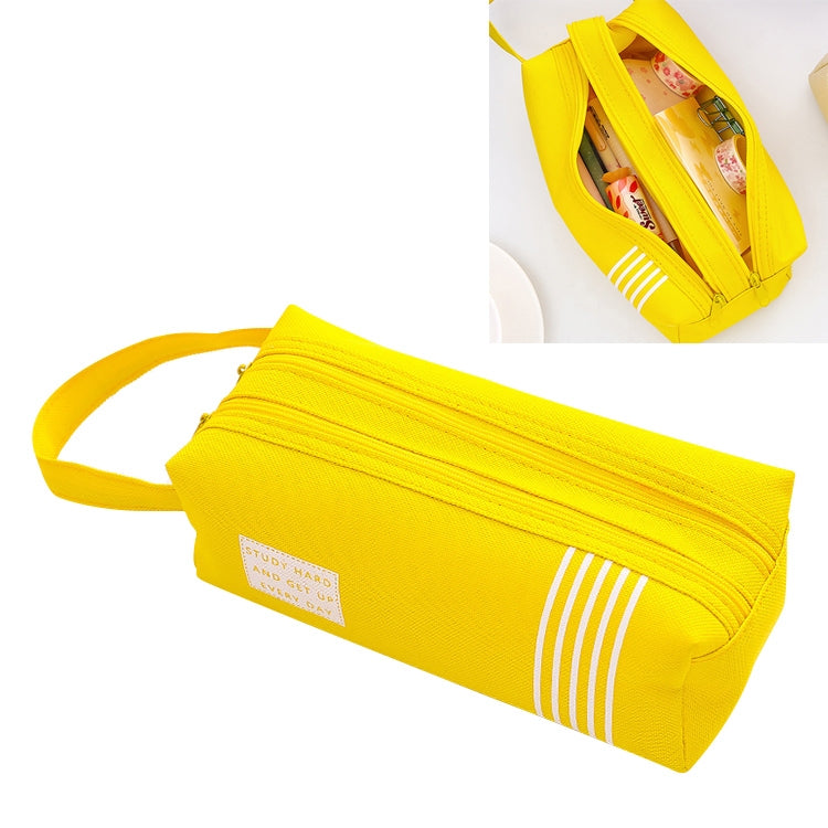 Double Zipper Large Pencil Case Kawaii School Pencilcase Big Pen Box For Girls Stationery Supplies Pencil Box Bag