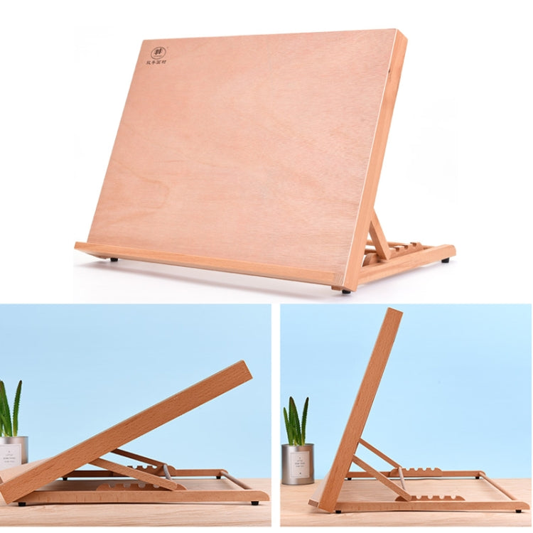 Wooden Drawing Table Portable Sketch Bookshelf Painting Art Supplies