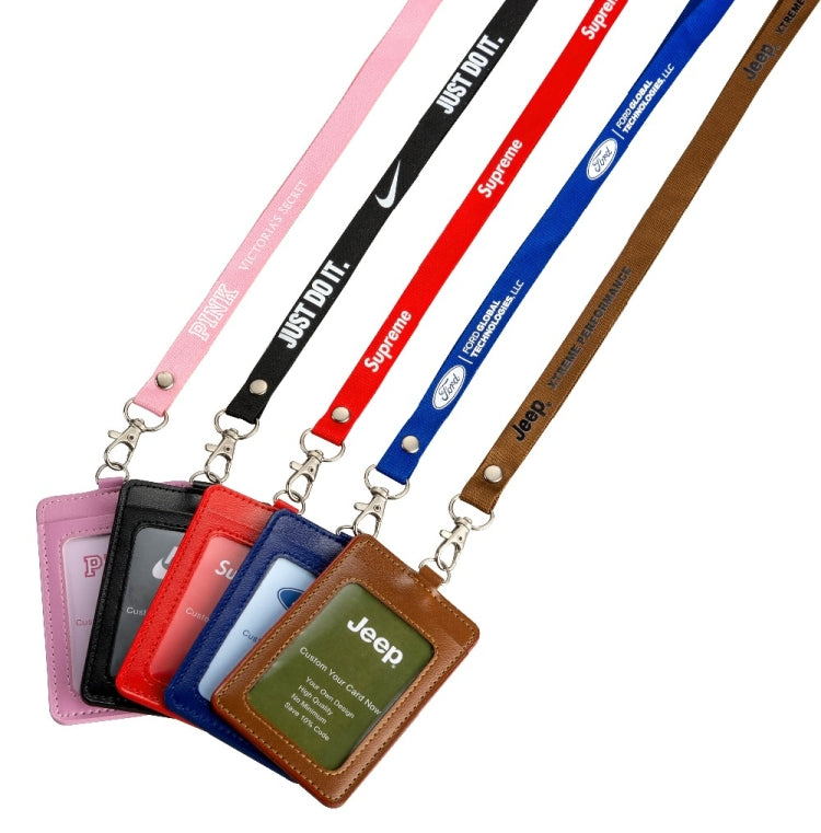 2 PCS Soft PU Card Holder Business Name Card Holders Bus Card Cover Card ID Badge Holder