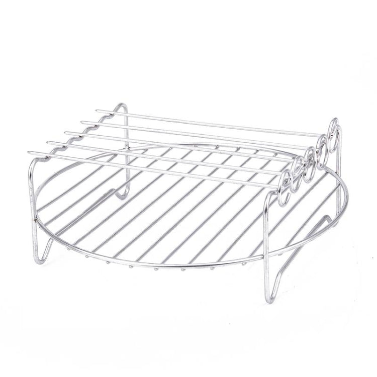 Air Electric Fryer Accessories 304 Stainless Steel 9 Inch Double Barbecue Bread Steaming Rack Round 22x22cm