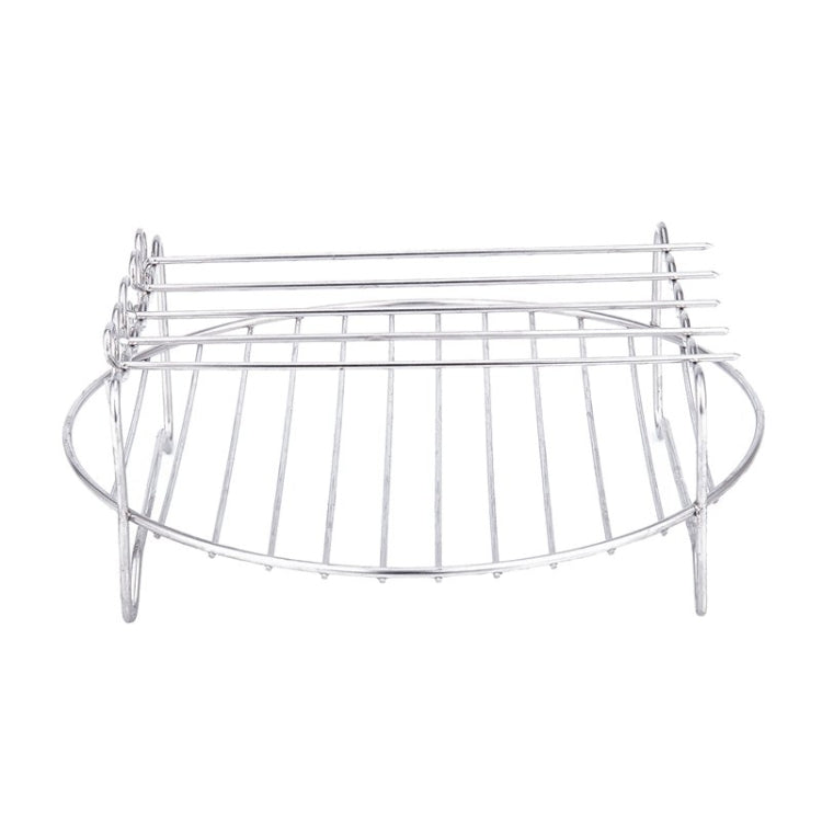 Air Electric Fryer Accessories 304 Stainless Steel 9 Inch Double Barbecue Bread Steaming Rack Round 22x22cm