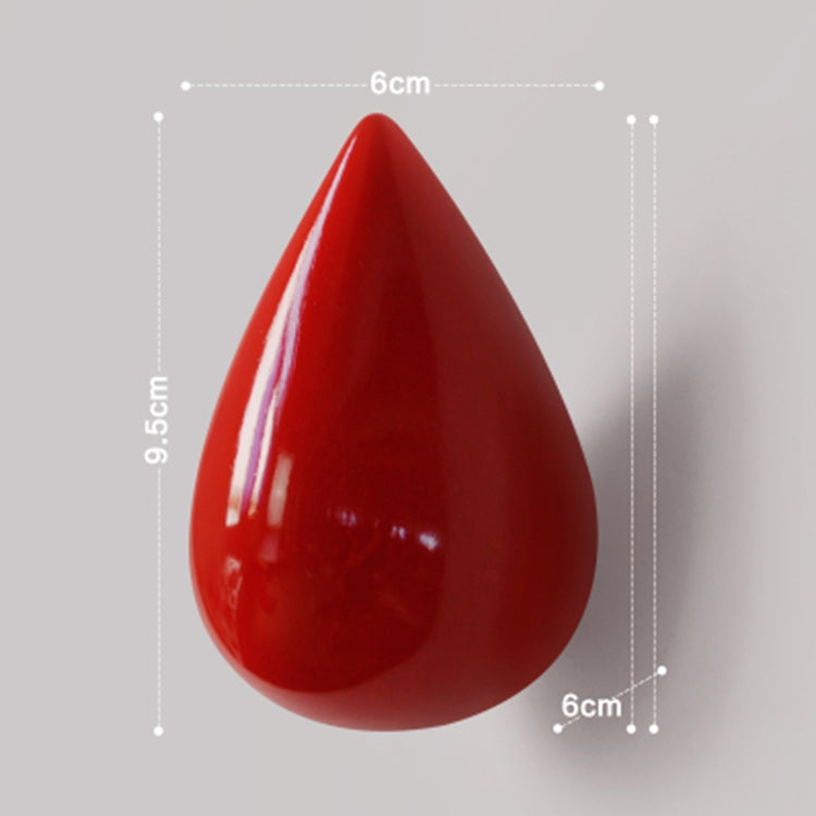 Creative Water Droplets Wall Hooks Home Decoration Resin Mural 3D Coat Hook Single Hooks Wall Hanger, Size:Big Size