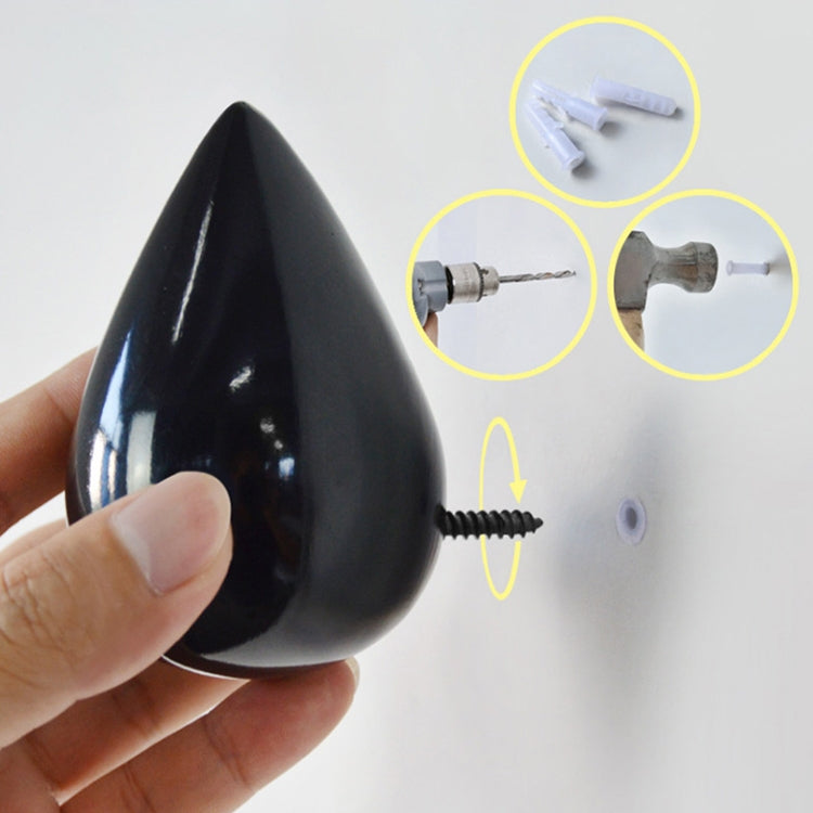 Creative Water Droplets Wall Hooks Home Decoration Resin Mural 3D Coat Hook Single Hooks Wall Hanger, Size:Big Size